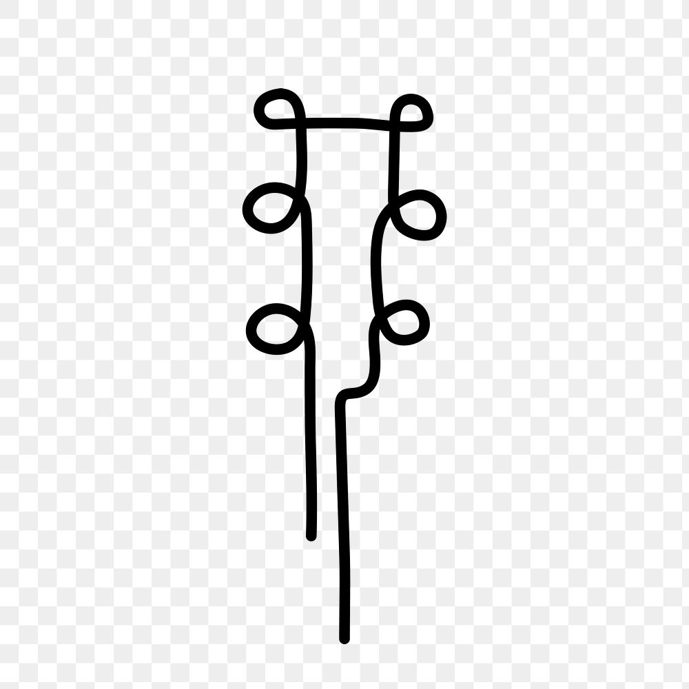 Guitar icon png, music symbol flat design illustration