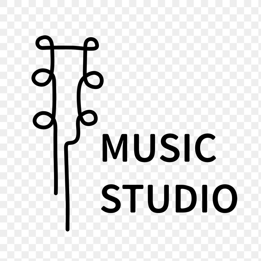 Music studio logo png, business branding design