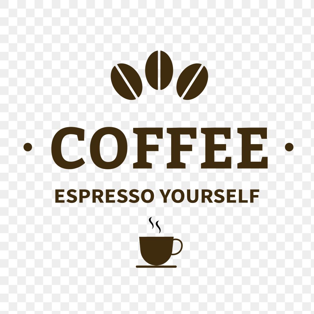 Coffee shop logo png, food | Premium PNG - rawpixel