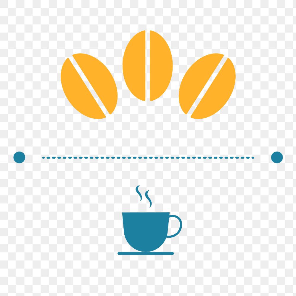 Coffee logo png food icon flat design illustration, coffee cup and beans