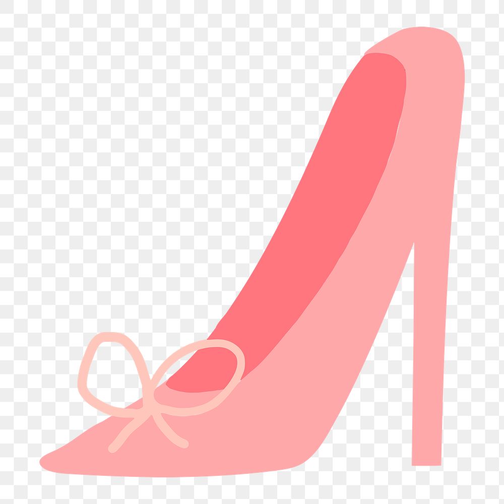 Pink high heels png sticker collage element