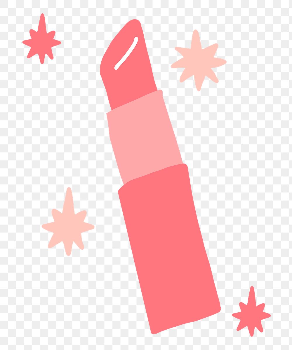 Lipstick sticker png collage element