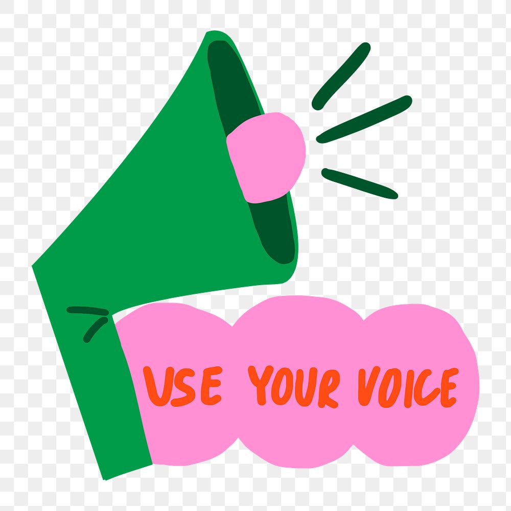 User your voice png speaker sticker collage element
