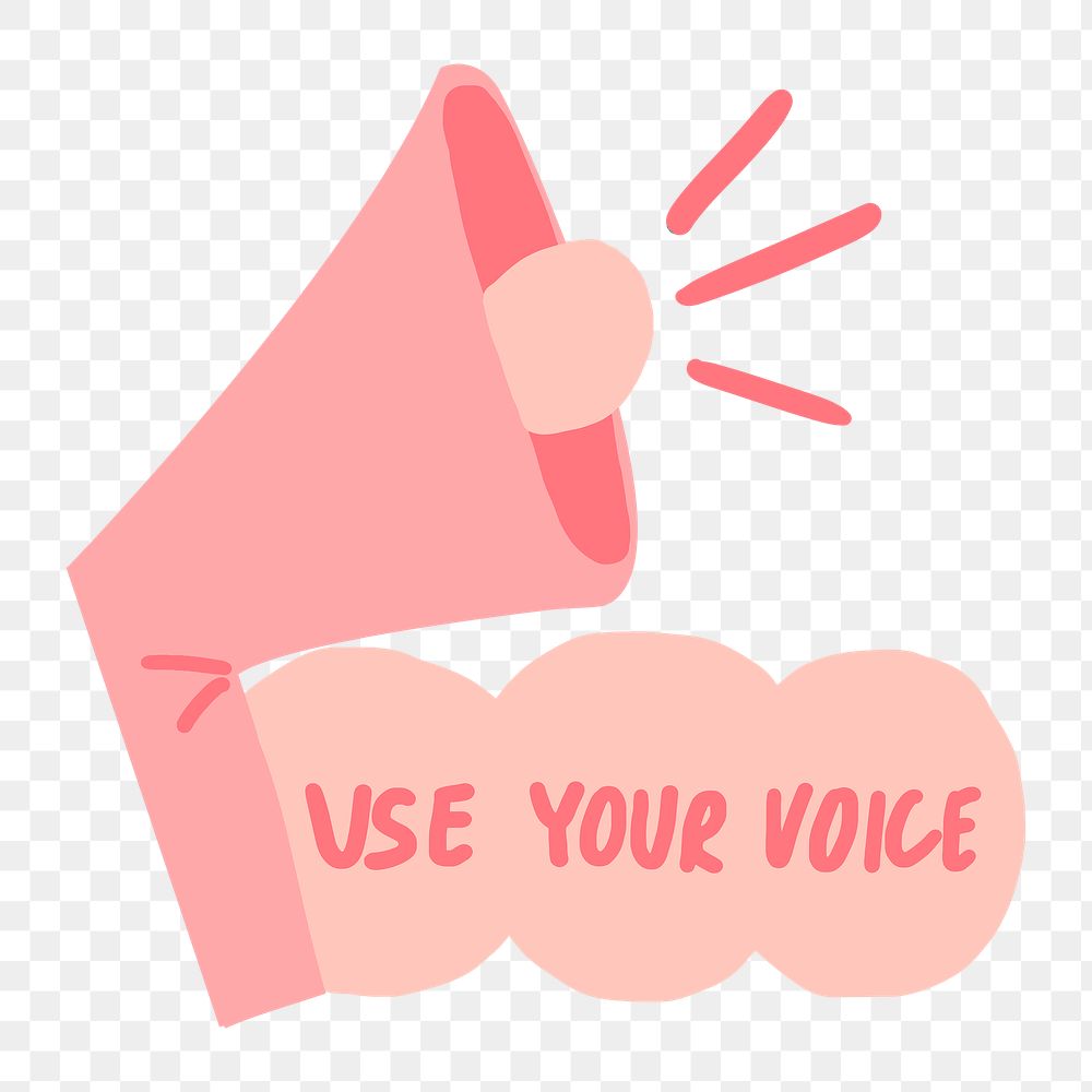 User your voice png speaker sticker collage element