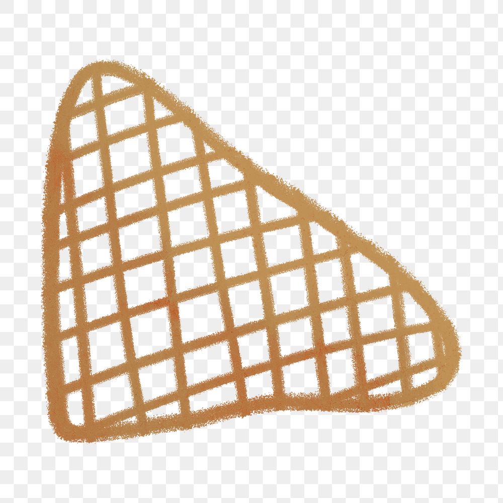 Brown triangle png sticker, geometric shape, cute grid clipart