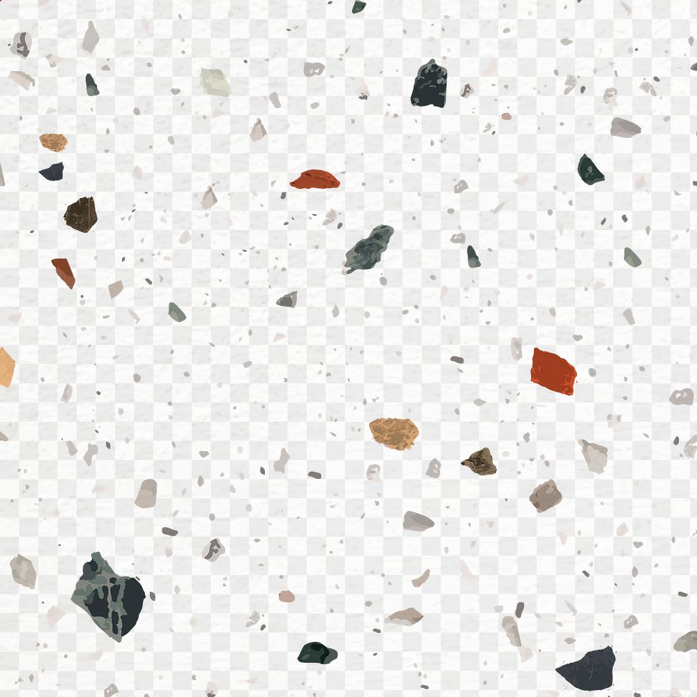 Terrazzo pattern png, aesthetic transparent background, abstract earth tone design