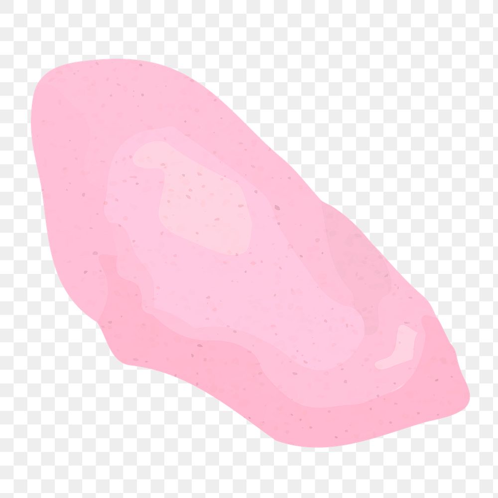 Stone shape png, pink sticker