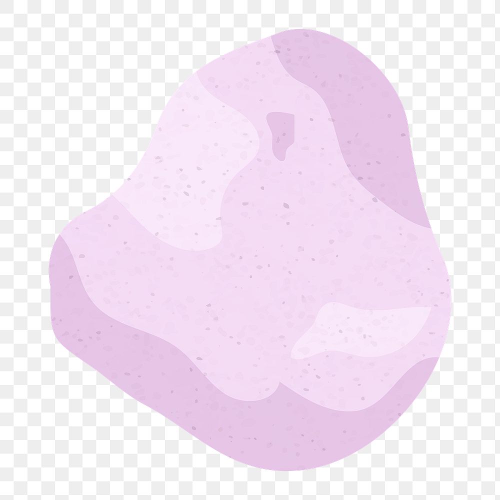 Stone shape png, purple sticker 