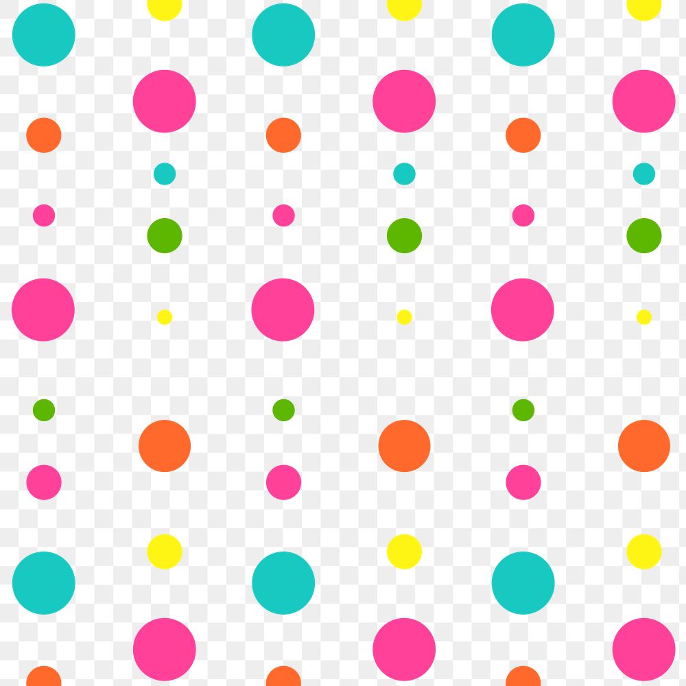 Polka dot background png transparent, colorful pattern cute design