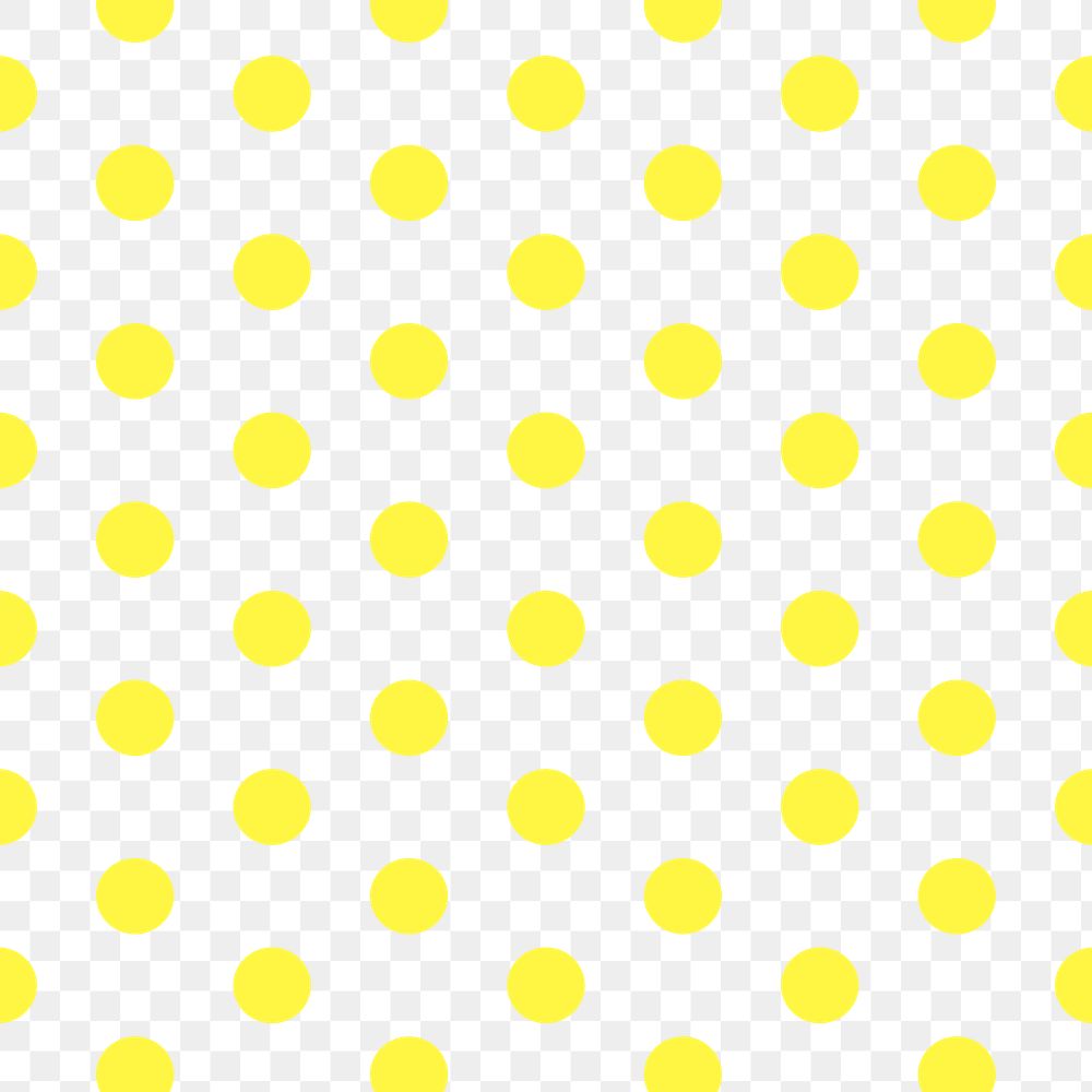 Yellow pattern background png transparent, cute polka dot