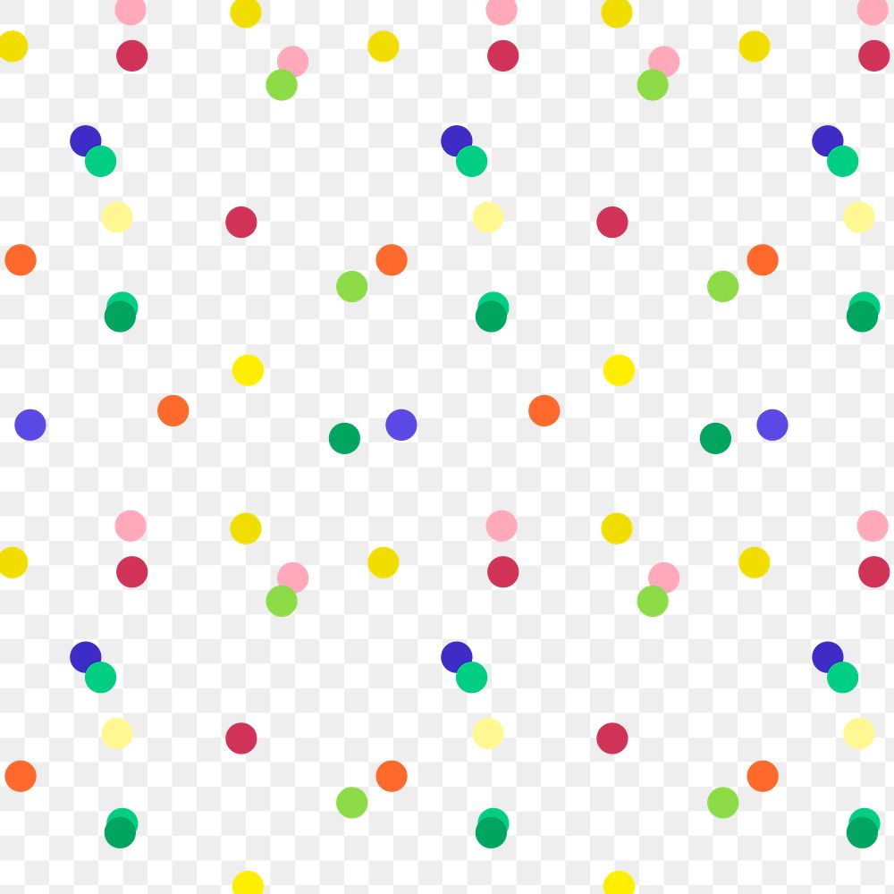 Cute png transparent background, polka dot pattern  