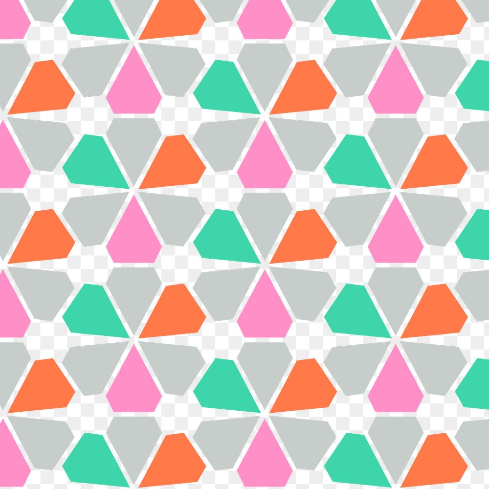 Triangle background png transparent, abstract geometric pattern, colorful design