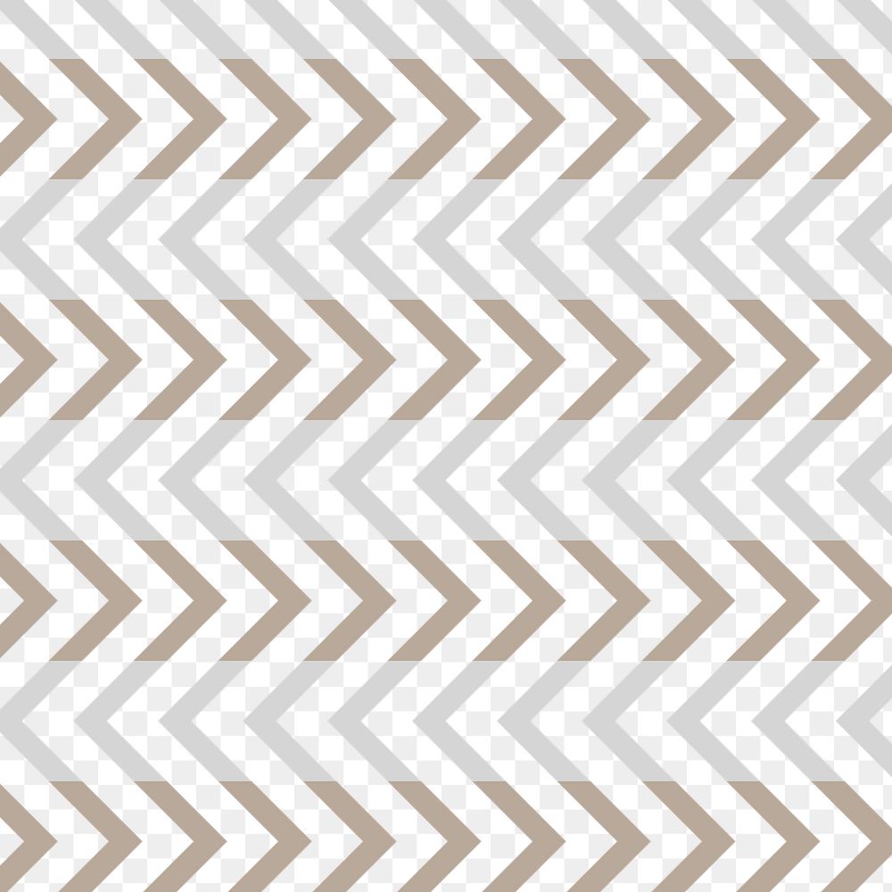Brown png transparent background, zigzag pattern, simple design