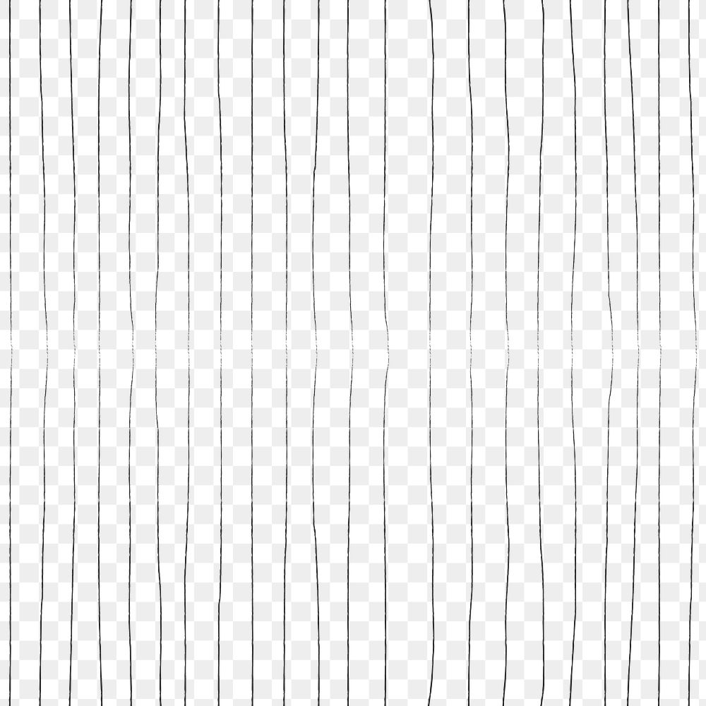 Striped doodle pattern png, transparent background, minimal design