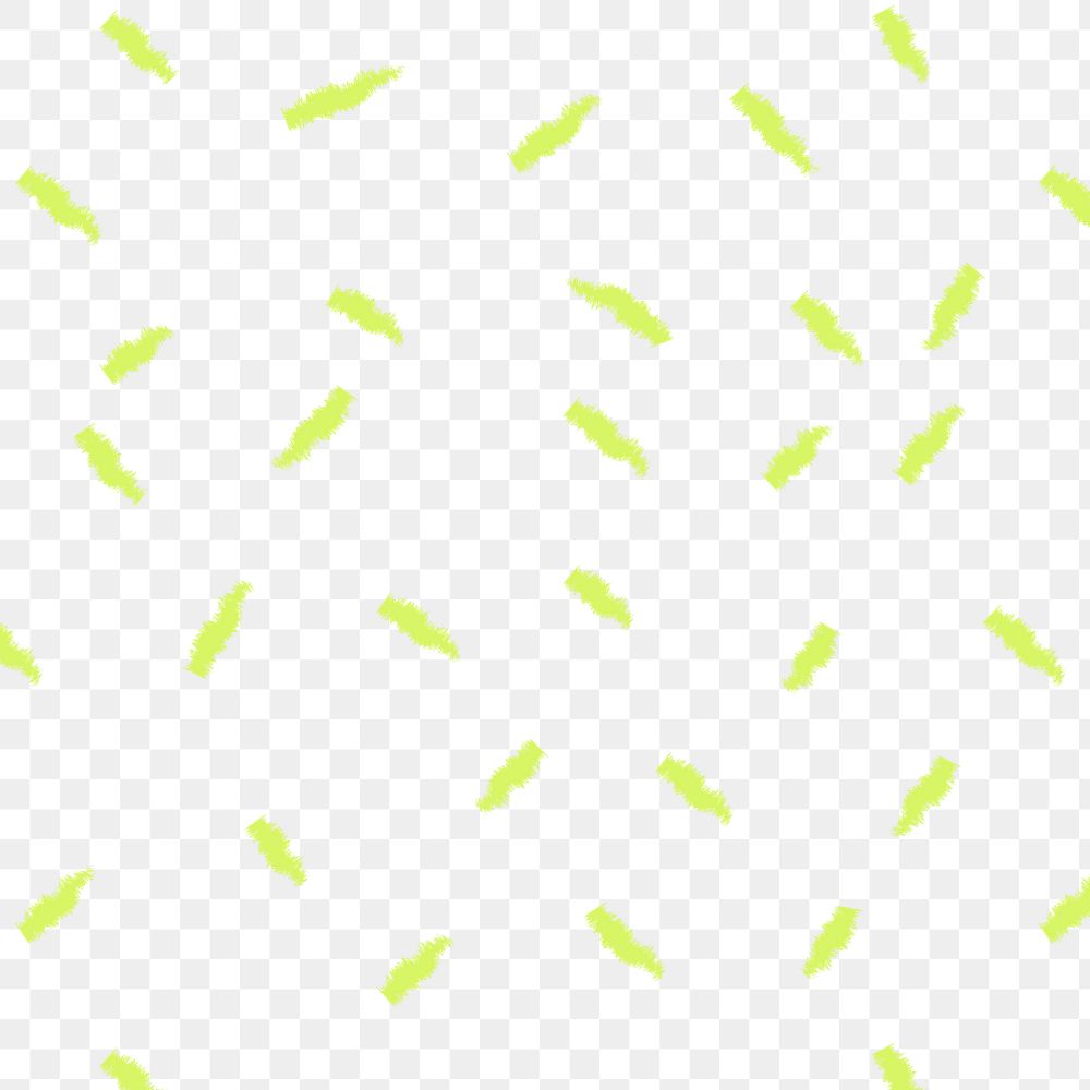 Yellow pattern png, transparent background, doodle design