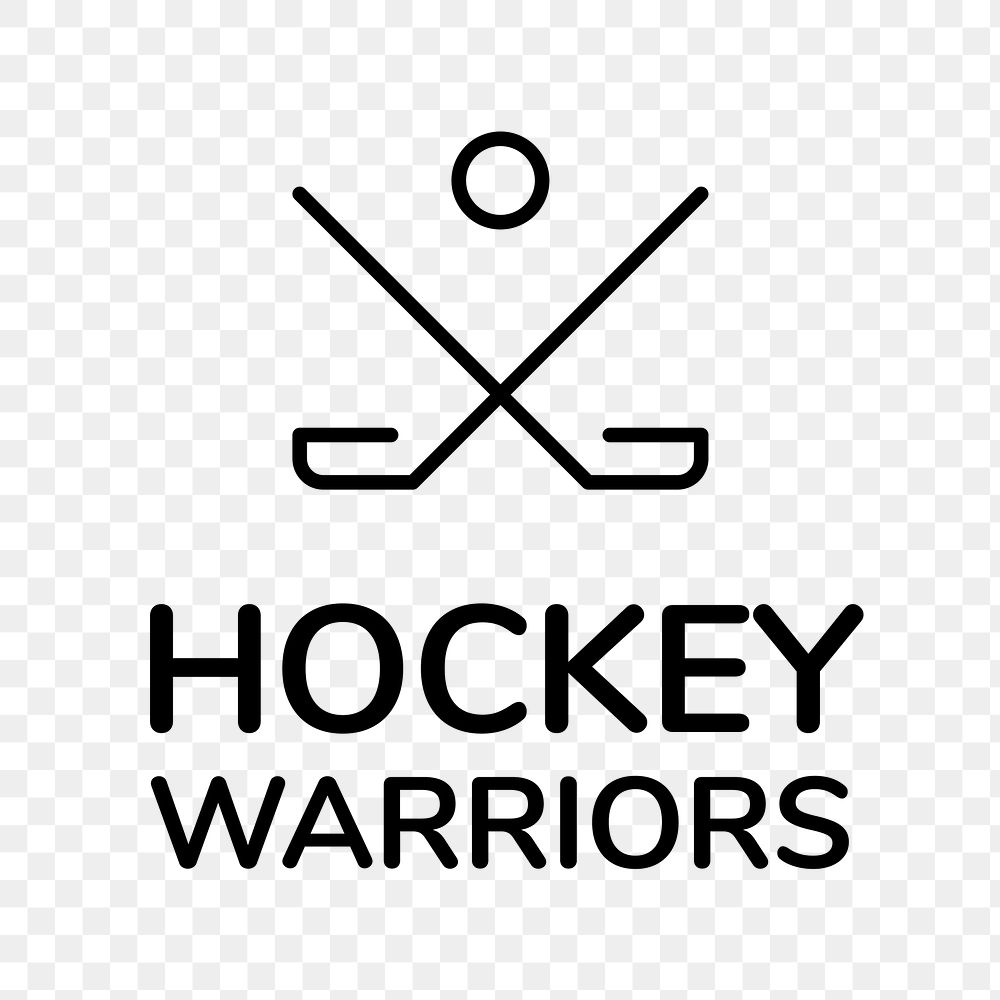 Hockey png sports logo, minimal business branding graphic