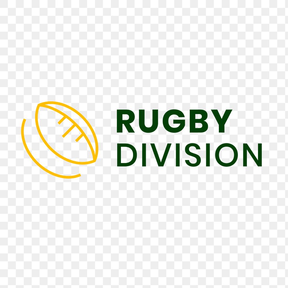 Rugby logo png transparent, sports club business graphic in modern design
