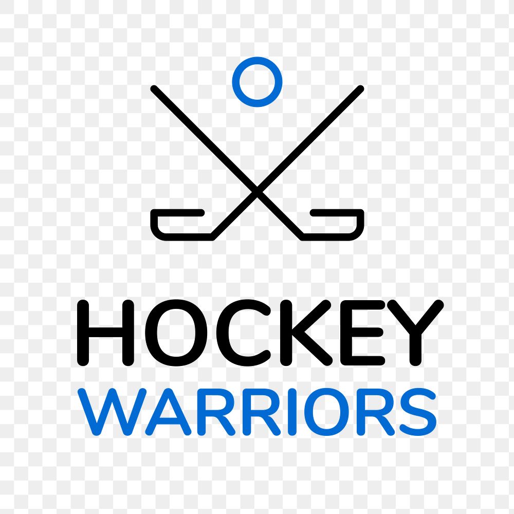 Hockey png sports logo, modern business branding graphic