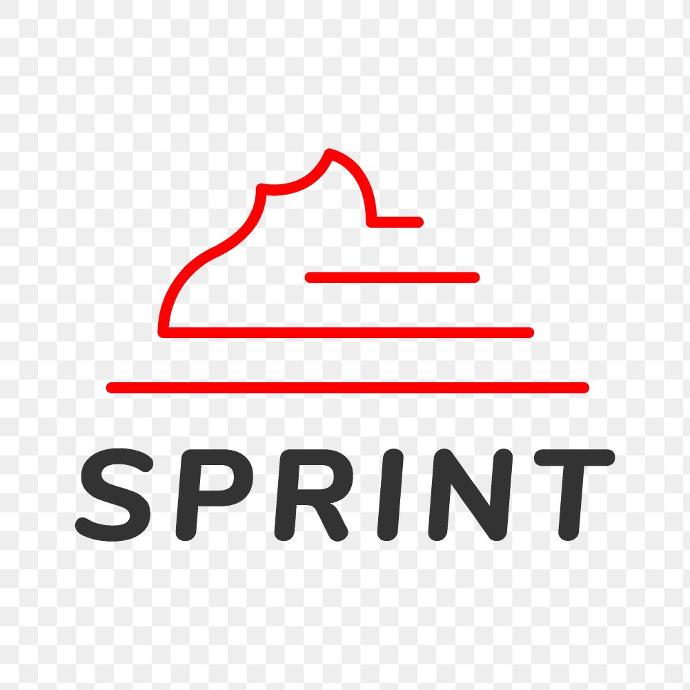 Sports logo png transparent, modern business branding graphic