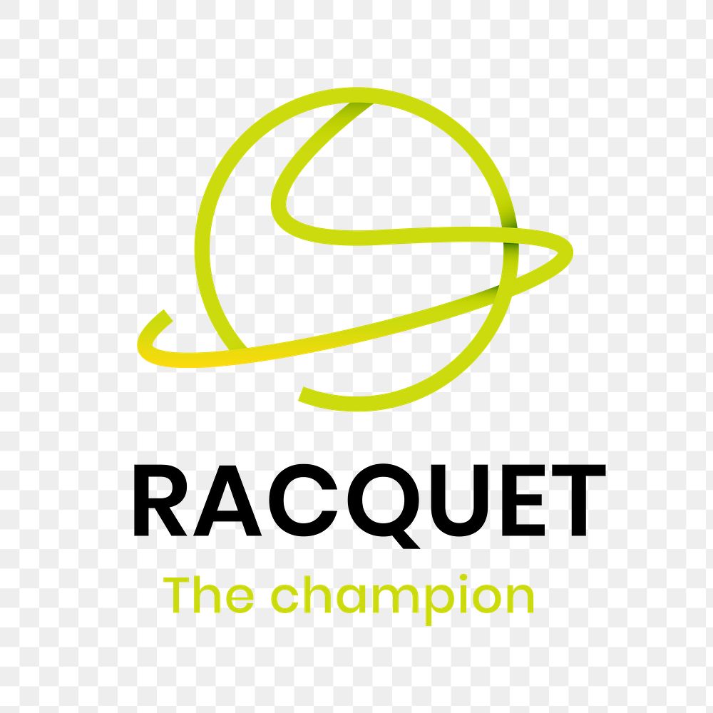 Racquet logo png transparent, sports club business graphic in gradient design