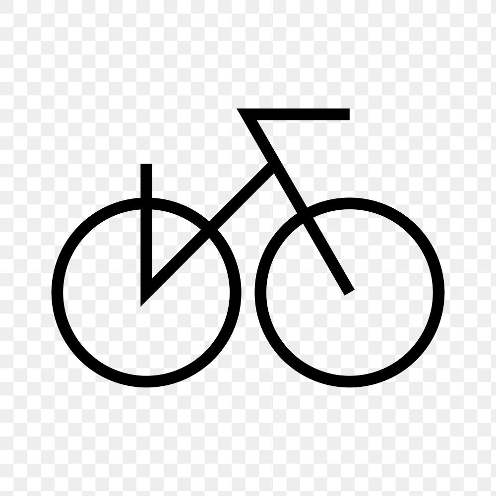 Bicycle png logo element, cycle sports, black minimal design