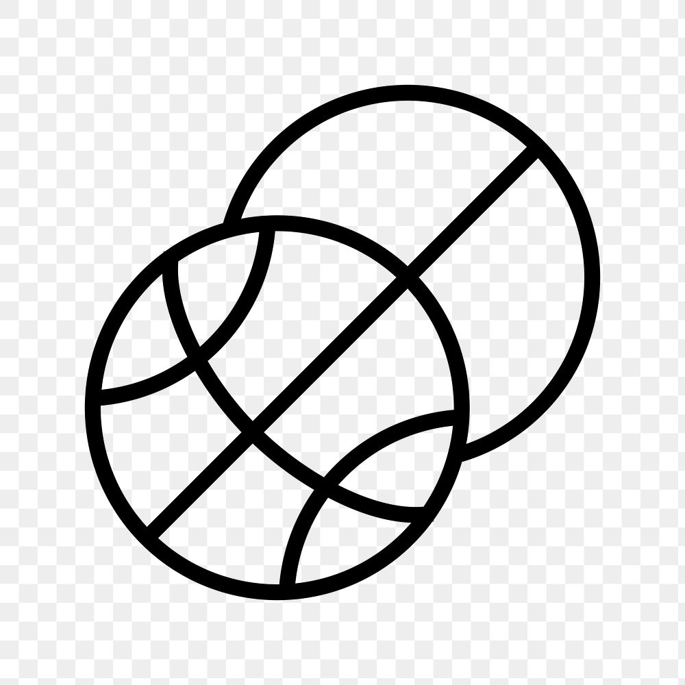 Basketball sports png logo element, black illustration