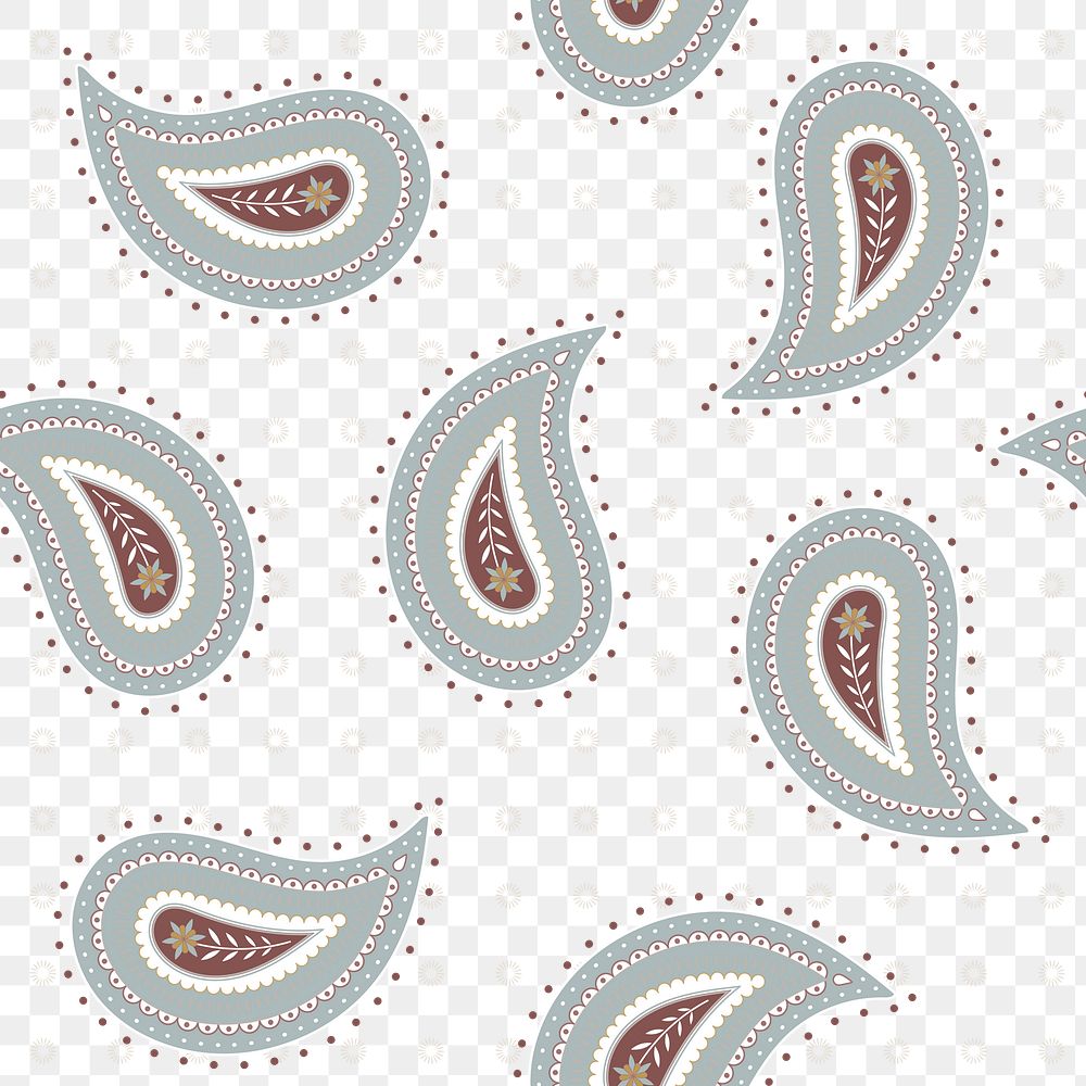 Floral paisley background png, Indian pattern in traditional design