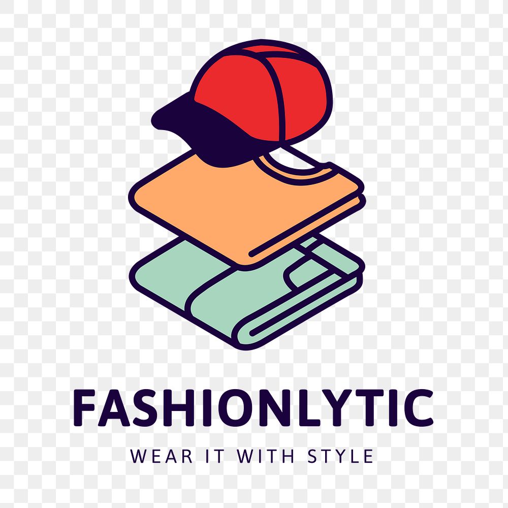 Fashion logo png, apparel business branding sticker design