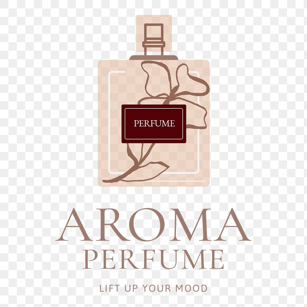 Perfume shop logo png, beauty business branding sticker design
