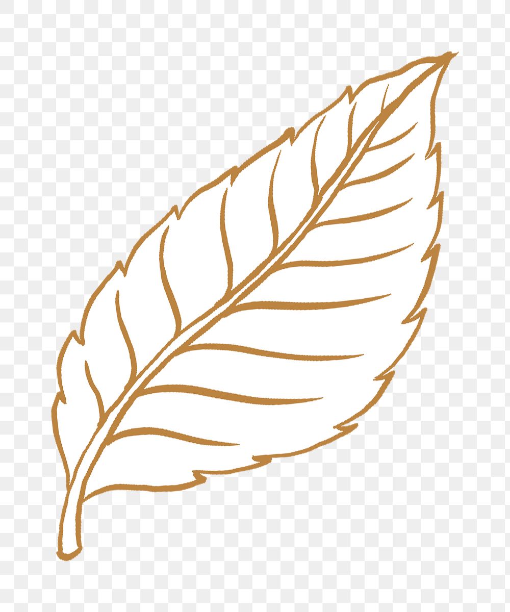 Rose&rsquo;s leaf png tattoo art, brown vintage nature sticker