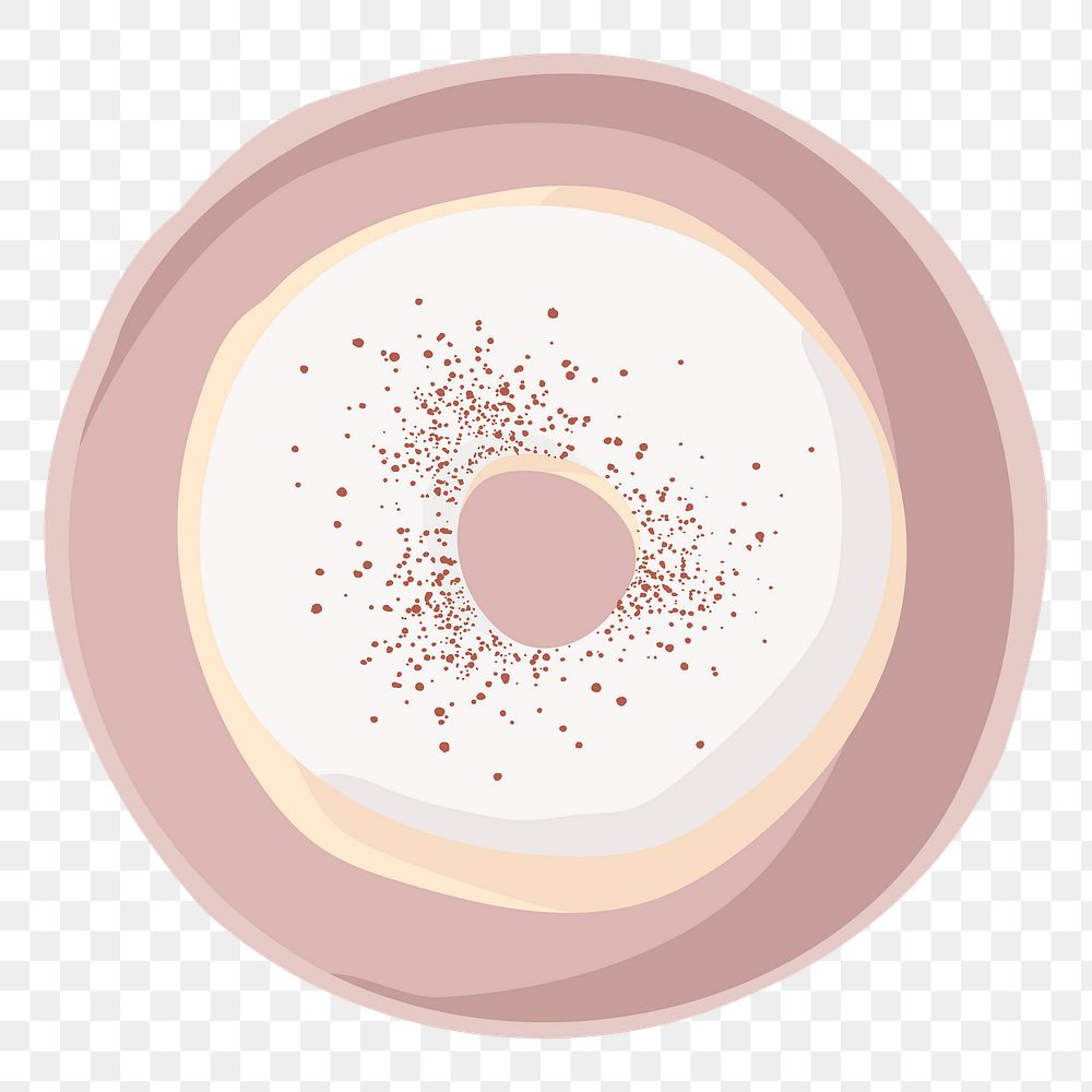 Donut png sticker, aesthetic food illustration