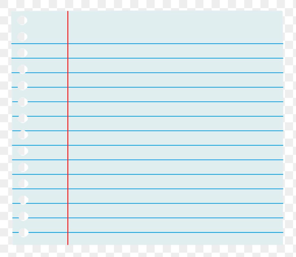 Ruled journal sticker note png for digital diary or notebook