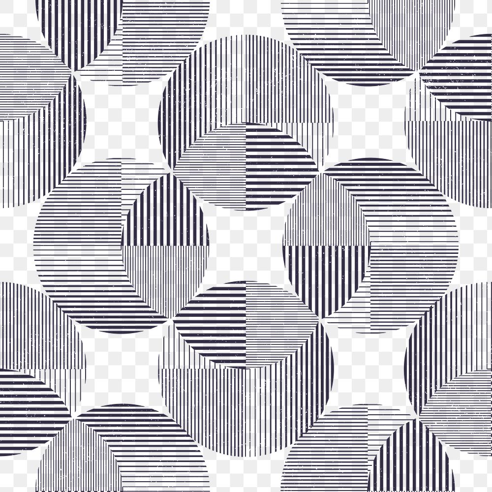 Retro pattern png sticker, seamless round graphic design 