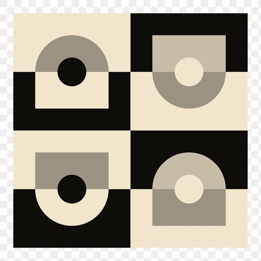 Geometric png sticker, square shape design, transparent background