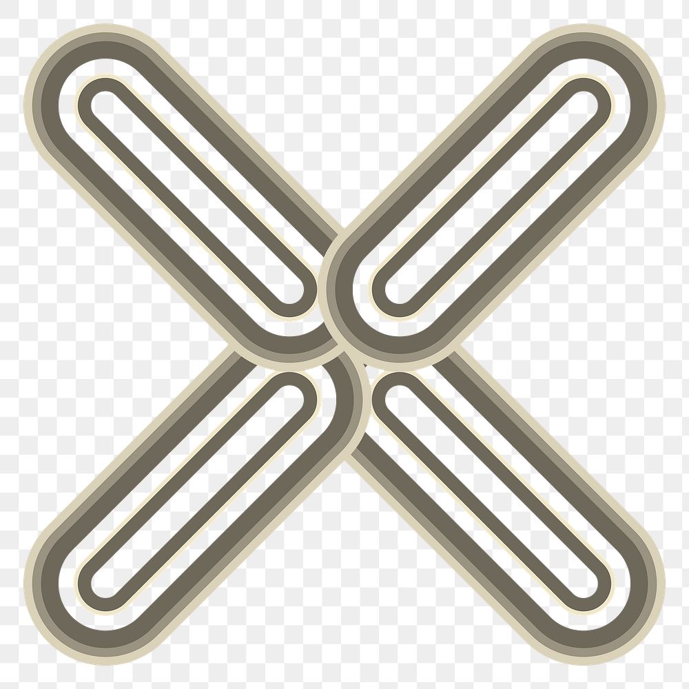 Cross icon png sticker, abstract shape design, transparent background