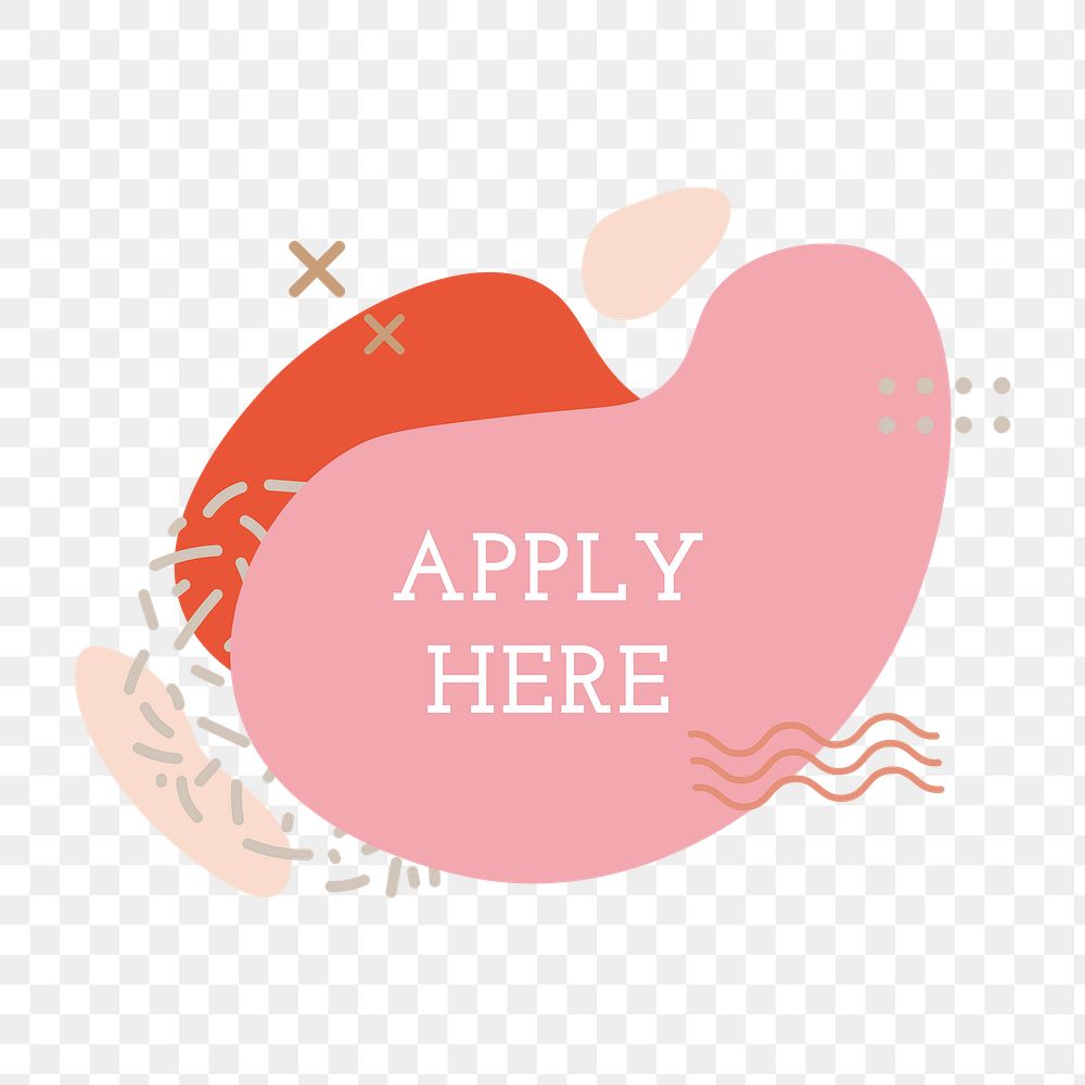 Apply here png shape sticker, transparent background