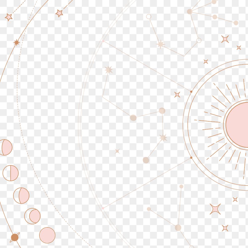 Space png clipart, aesthetic celestial collage element for bullet journal, transparent background