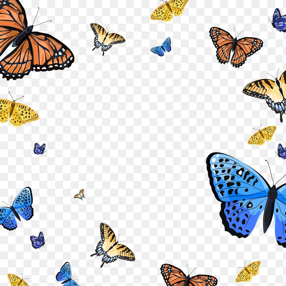 Butterfly pattern png, transparent background