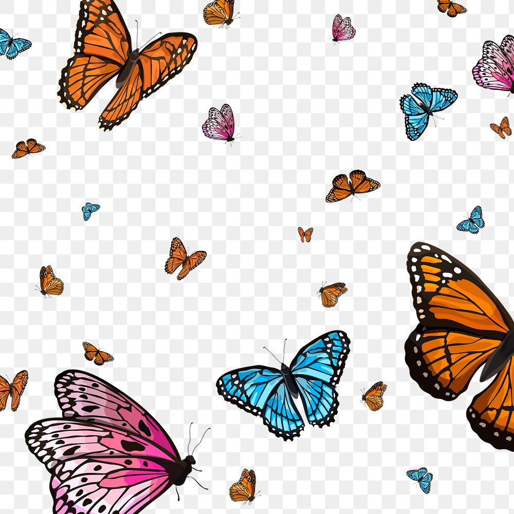 Aesthetic butterfly png transparent background, collage element 