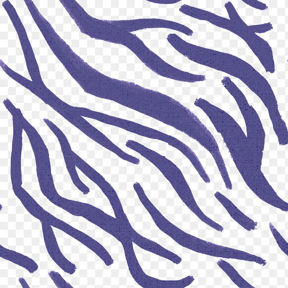 Zebra pattern png transparent background, purple paint style seamless design