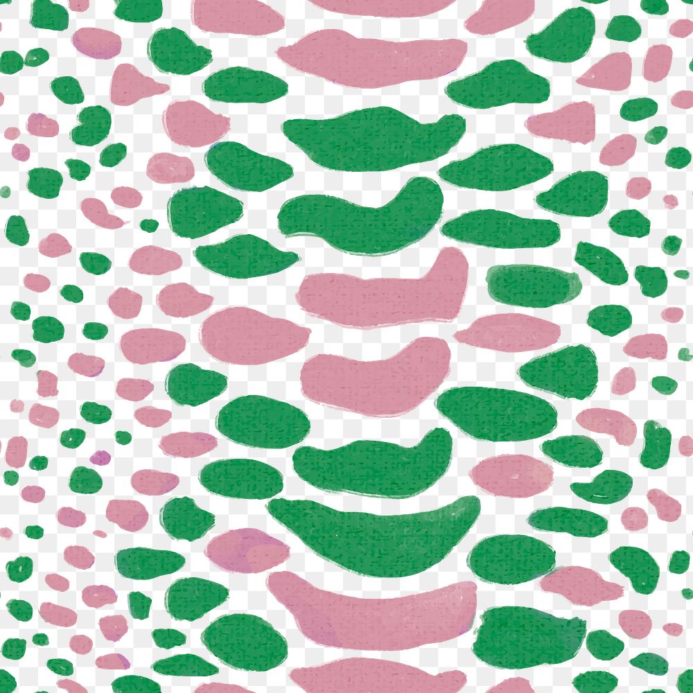 Snake pattern png transparent background pink & green design