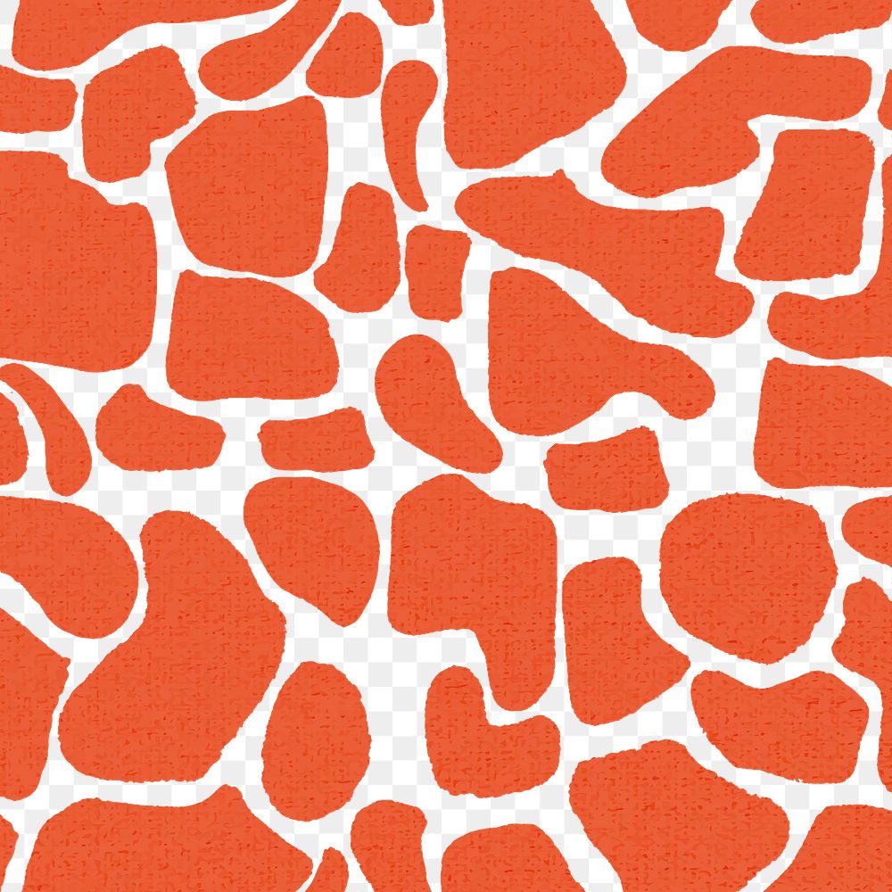Giraffe pattern png transparent background red seamless design
