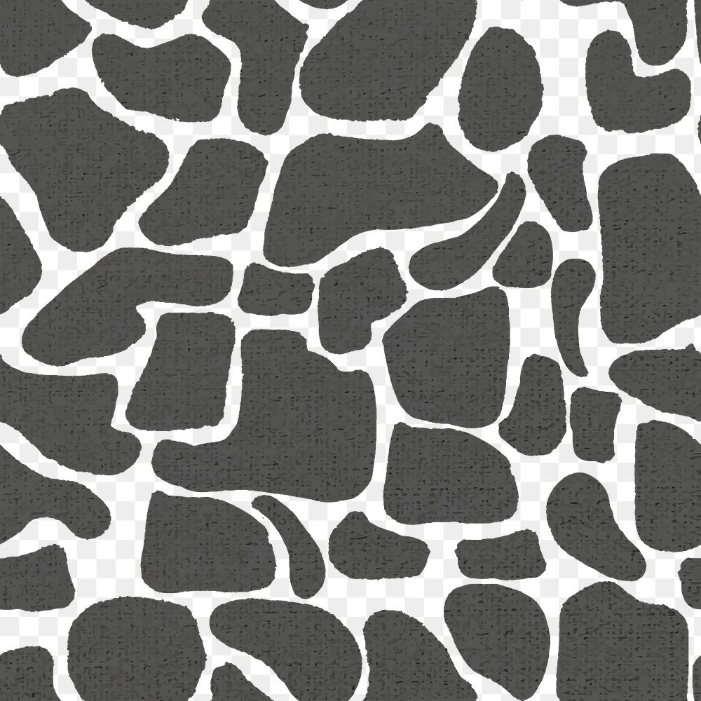 Giraffe pattern png transparent background black design paint style