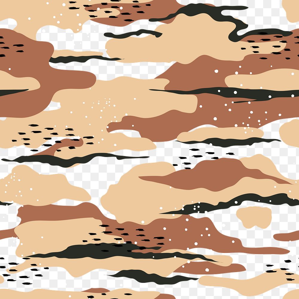 Beige camo print png background pattern in aesthetic design