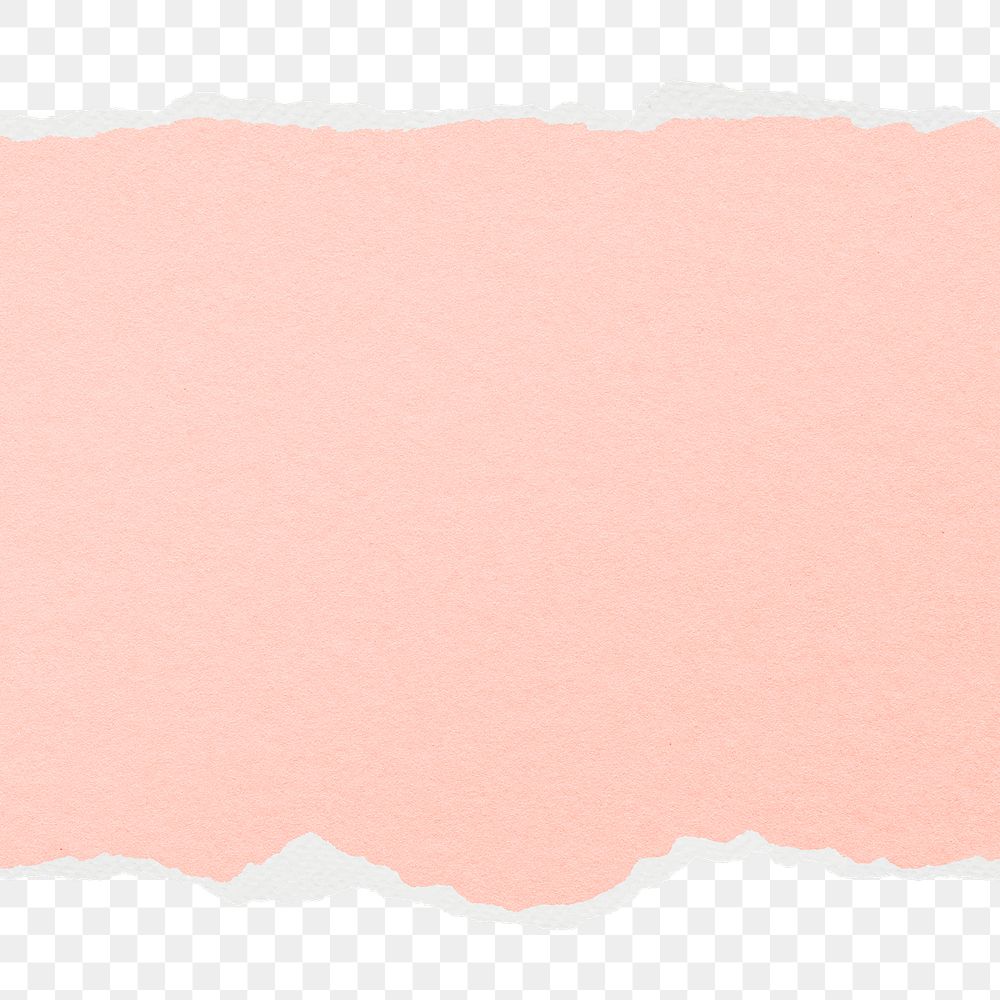 Pink paper png frame, transparent background, ripped paper texture