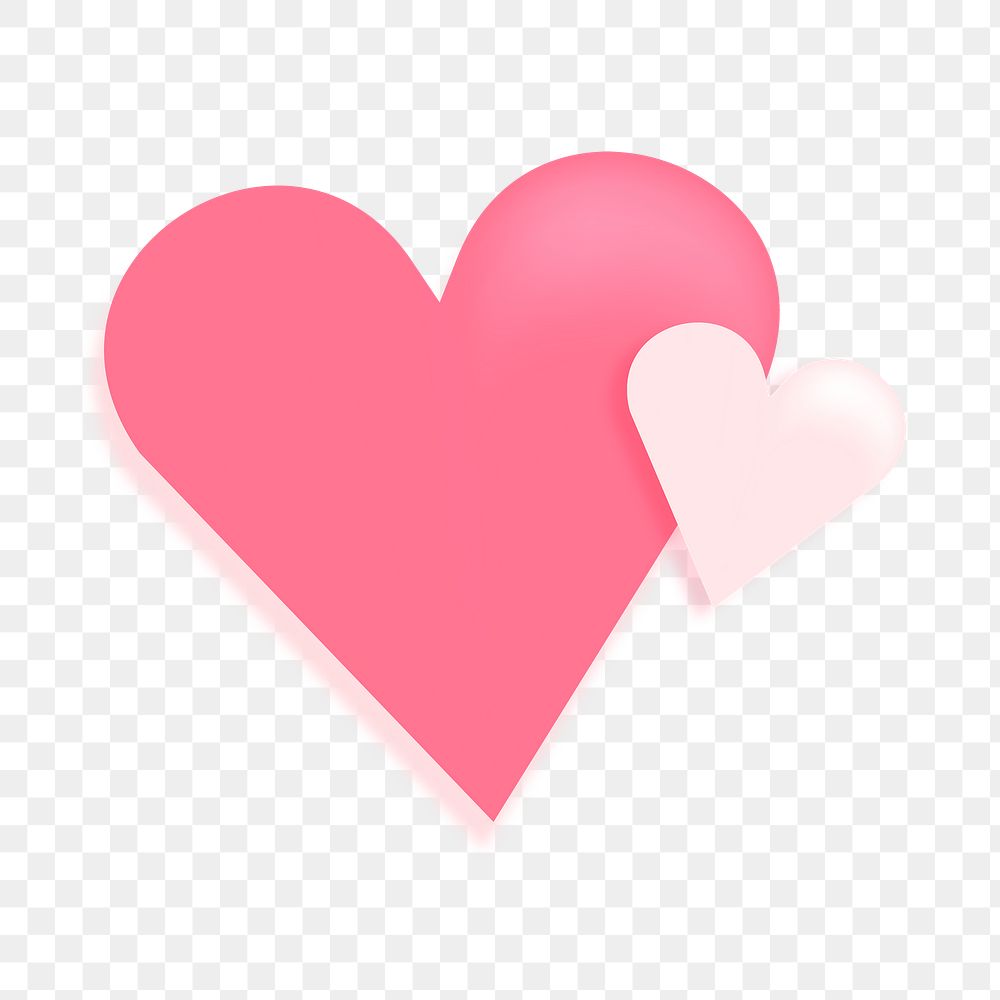 Love heart sticker png, valentines design