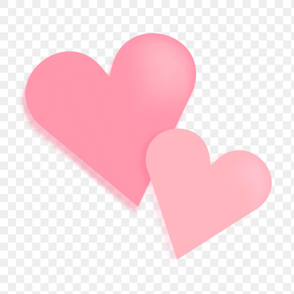 Love heart sticker png, valentines design