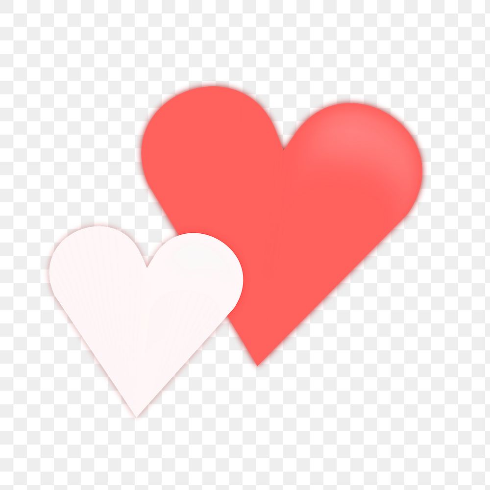 Valentines stickers png heart shape design