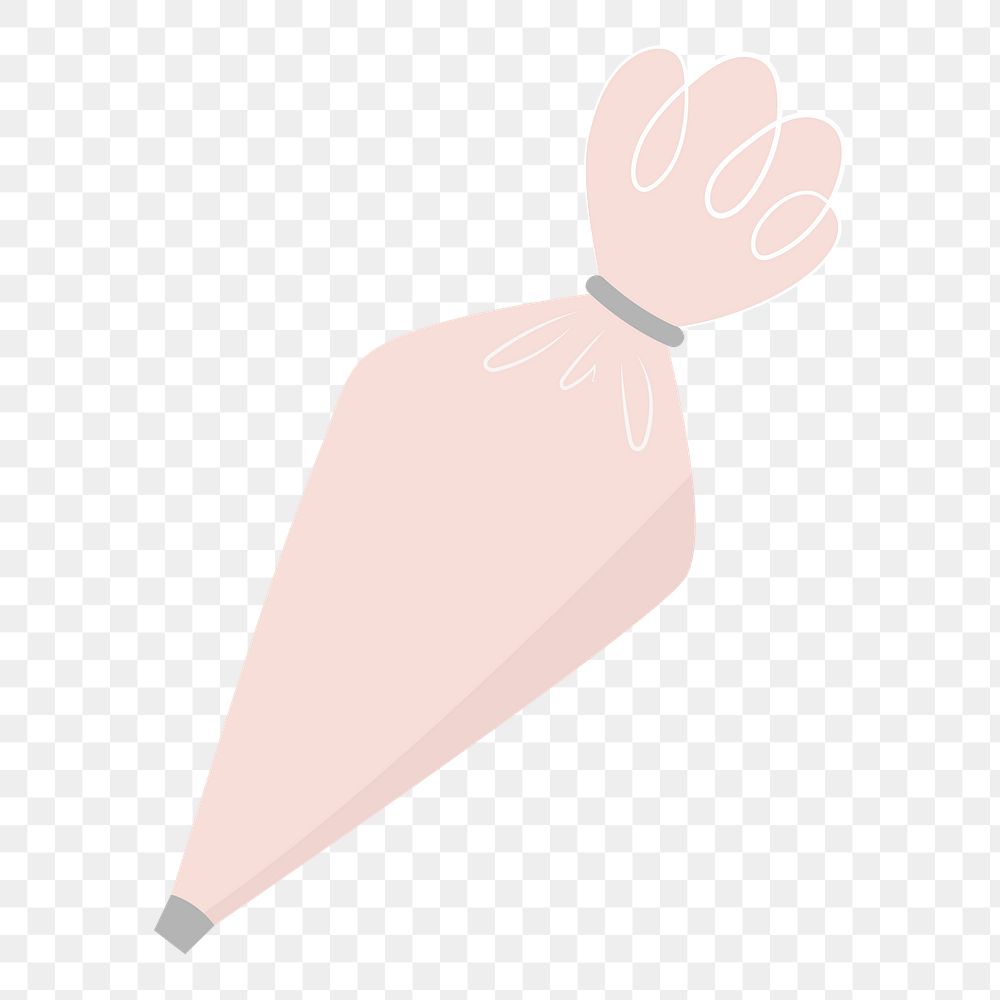Piping bag png, cute cartoon sticker, transparent background