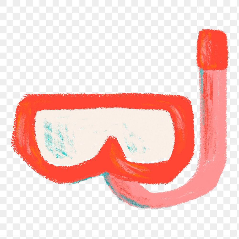 Goggles doodle png sticker, transparent background
